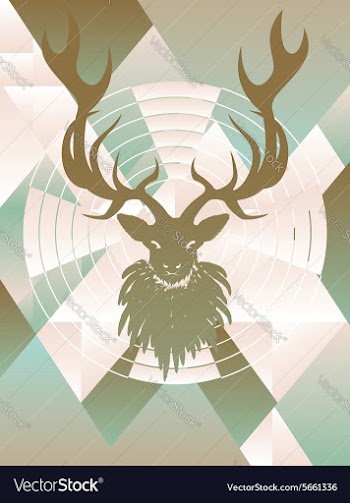 Polygonal Background with Deer4 vector image