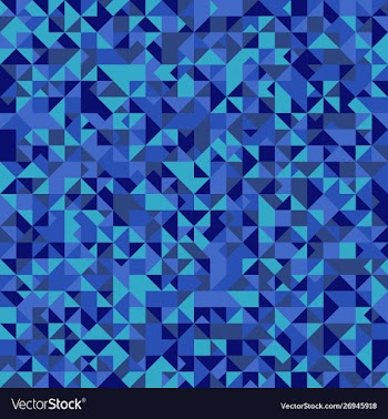 Polygonal blue geometrical mosaic triangle vector image