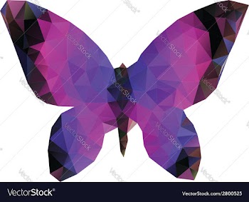 Polygonal Butterfly vector image