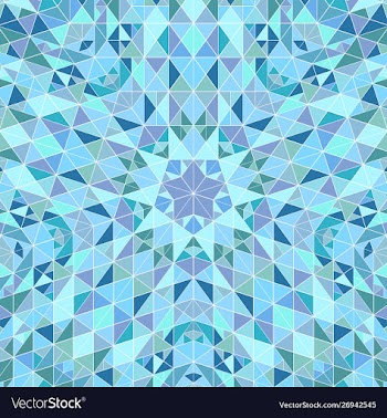 Polygonal colorful abstract circular mosaic vector image