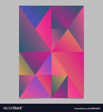 Polygonal colorful abstract gradient triangle vector image