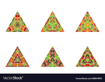 Polygonal colorful abstract isolated triangle vector image