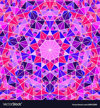 Polygonal colorful abstract radial tiled mosaic vector image
