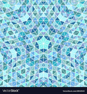 Polygonal colorful circular mosaic pattern vector image