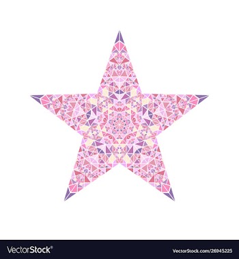 Polygonal colorful geometrical tiled mosaic vector image