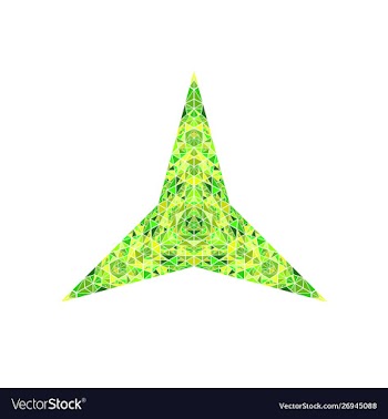 Polygonal colorful isolated abstract triangle vector image