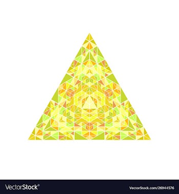 Polygonal colorful ornate geometrical triangle vector image