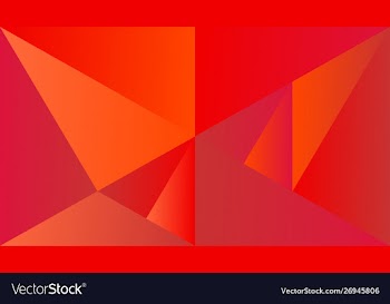 Polygonal dynamic red gradient triangle mosaic vector image