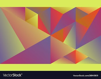 Polygonal geometric abstract gradient triangle vector image