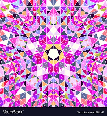 Polygonal geometrical abstract dynamic radial vector image