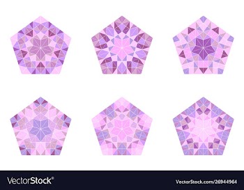 Polygonal geometrical abstract mosaic pentagon vector image