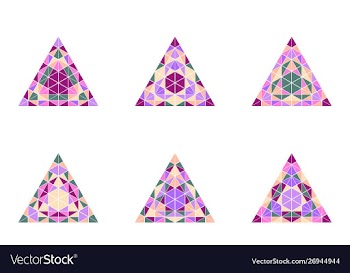 Polygonal geometrical abstract triangle pyramid vector image