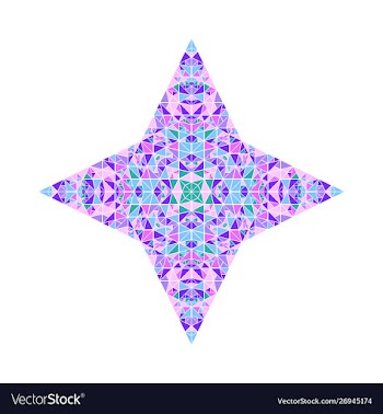 Polygonal geometrical colorful isolated mosaic vector image