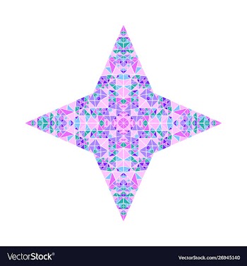 Polygonal geometrical colorful mosaic ornament vector image