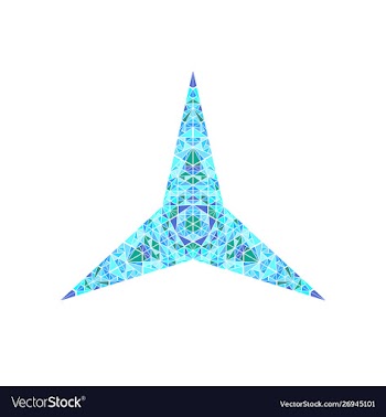 Polygonal geometrical colorful triangle mosaic vector image