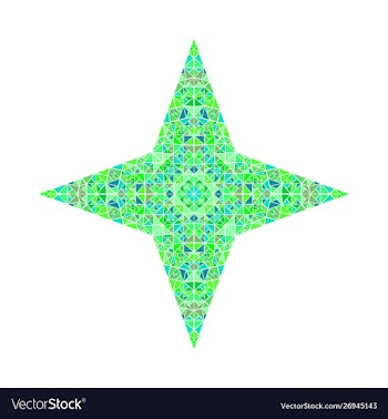 Polygonal geometrical colorful triangle mosaic vector image