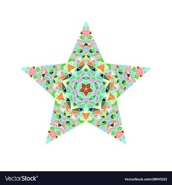 Polygonal geometrical colorful triangle star vector image