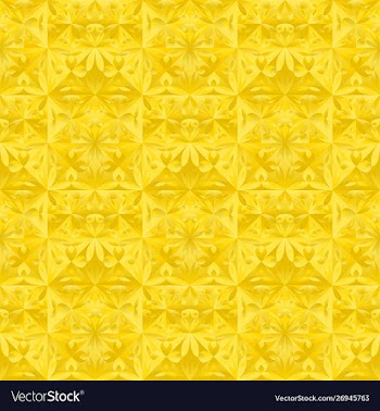 Polygonal geometrical golden floral mosaic vector image