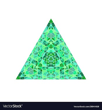 Polygonal geometrical isolated colorful ornate vector image