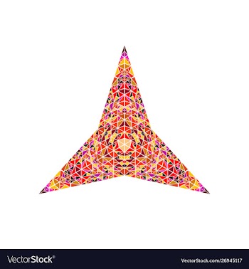 Polygonal geometrical isolated tiled mosaic star vector image