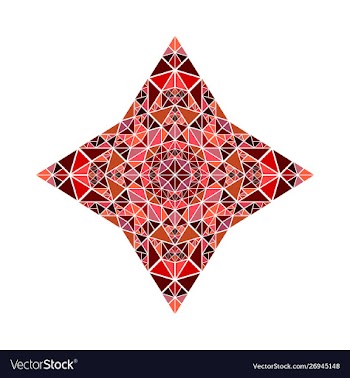 Polygonal geometrical isolated triangle mosaic vector image