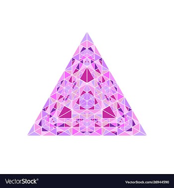 Polygonal geometrical isolated triangular vector image