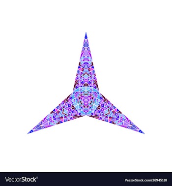 Polygonal geometrical triangle mosaic ornament vector image