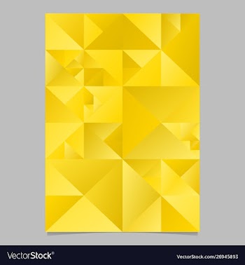 Polygonal golden abstract triangle poster vector image