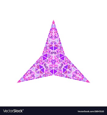 Polygonal isolated abstract colorful triangle vector image
