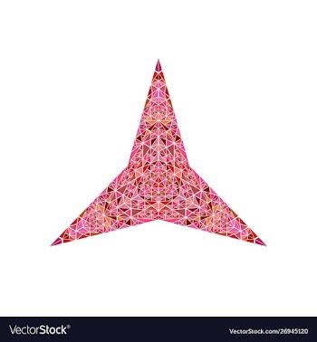 Polygonal isolated abstract mosaic ornament star vector image