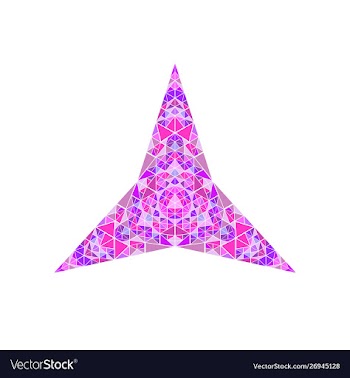 Polygonal isolated abstract mosaic ornament star vector image