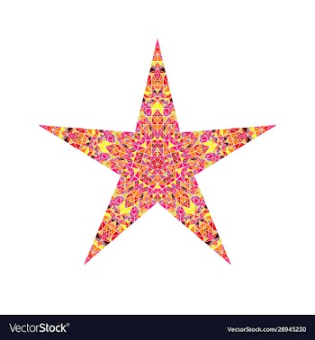 Polygonal isolated abstract tiled mosaic vector image