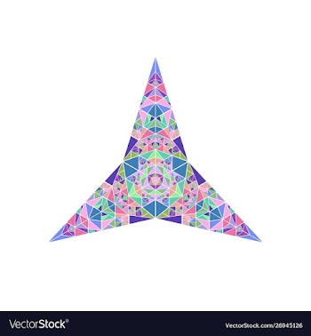 Polygonal isolated abstract triangle mosaic star vector image