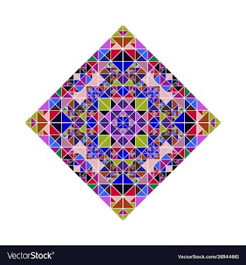 Polygonal isolated abstract triangular mosaic vector image