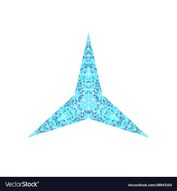 Polygonal isolated colorful tiled mosaic ornament vector image