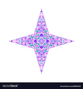 Polygonal isolated colorful tiled mosaic ornament vector image