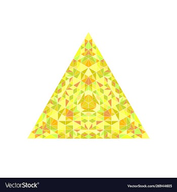 Polygonal isolated geometrical mosaic triangle vector image