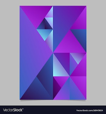 Polygonal minimal gradient triangle mosaic poster vector image