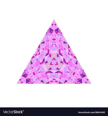 Polygonal ornate abstract mosaic pyramid symbol vector image