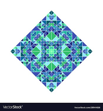 Polygonal ornate geometrical colorful triangle vector image