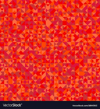 Polygonal red triangle mosaic pattern background vector image