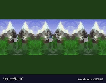 Polygonal seamless pattern with mountains vector image