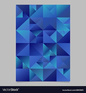 Polygonal triangle poster template - abstract vector image