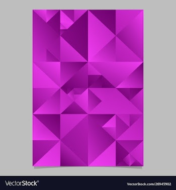 Polygonal violet triangle flyer - abstract purple vector image