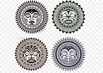 Polynesia Tattoo Māori people Illustration - Vector circular printing patterns for ethnic minorities 