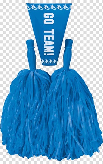 Pom-pom Cheerleading Costume Blue Megaphone, others transparent background PNG clipart
