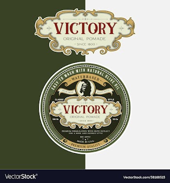 pomade label design template