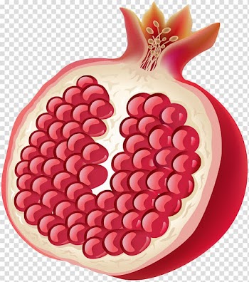 Pomegranate Fruit Orange slice , Half Pomegranate transparent background PNG clipart
