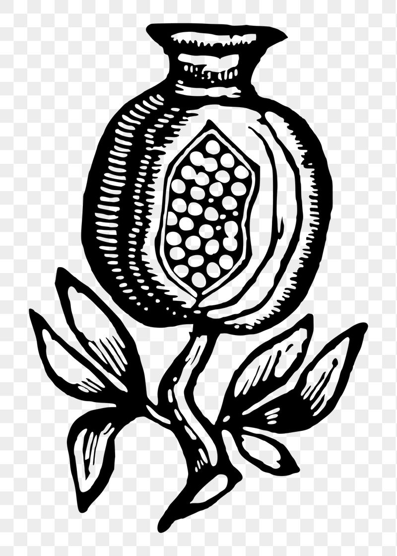 Pomegranate png sticker illustration, transparent | Free PNG - rawpixel