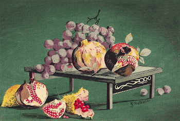 Pomegranates and Grapes (1879-1881) by Kobayashi | Free Photo Illustration - rawpixel